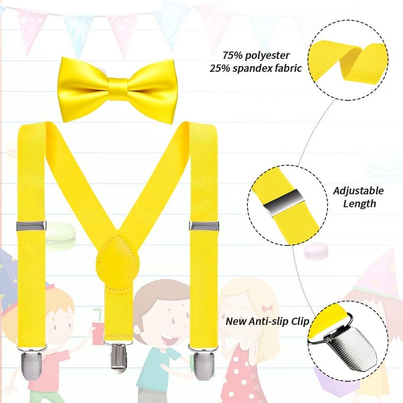 Vexadrix Kids Suspenders & Bowtie Set for Boys Girls 6M-6Y | Birthday Wedding Formal Accessories - Image 3